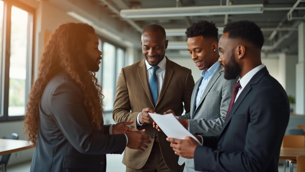 African business professionals collaborating